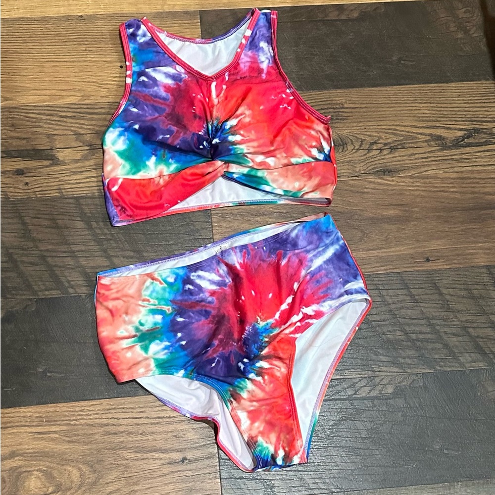 Colorful Tie-Dye Two-Piece